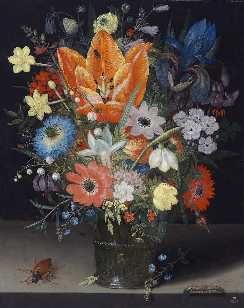 Still Life with Iris by Peter Binoit, 1623 — digital art print download