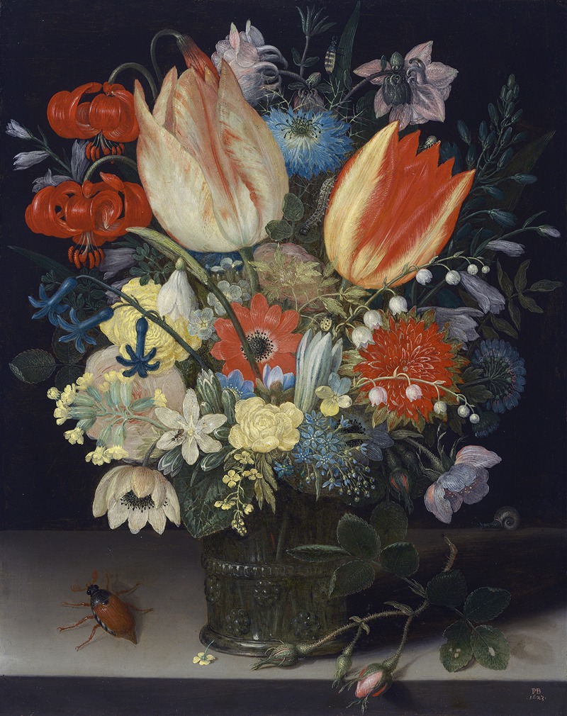 Still Life with Tulips by Peter Binoit, 1623 — digital art print download