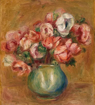 Anemones (Anémones) by Пьер-Огюст Ренуар, c. 1907 — digital art print download