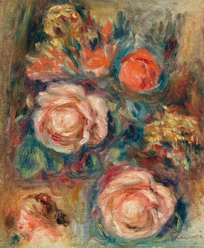 Bouquet of Roses (Bouquet de roses) by Пьер-Огюст Ренуар, 1900 — digital art print download
