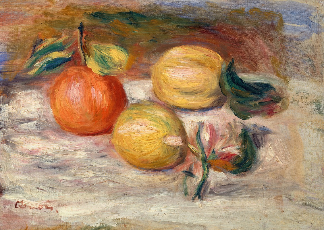 Lemons and Orange (Citrons et orange) by Пьер-Огюст Ренуар, c. 1913 — digital art print download