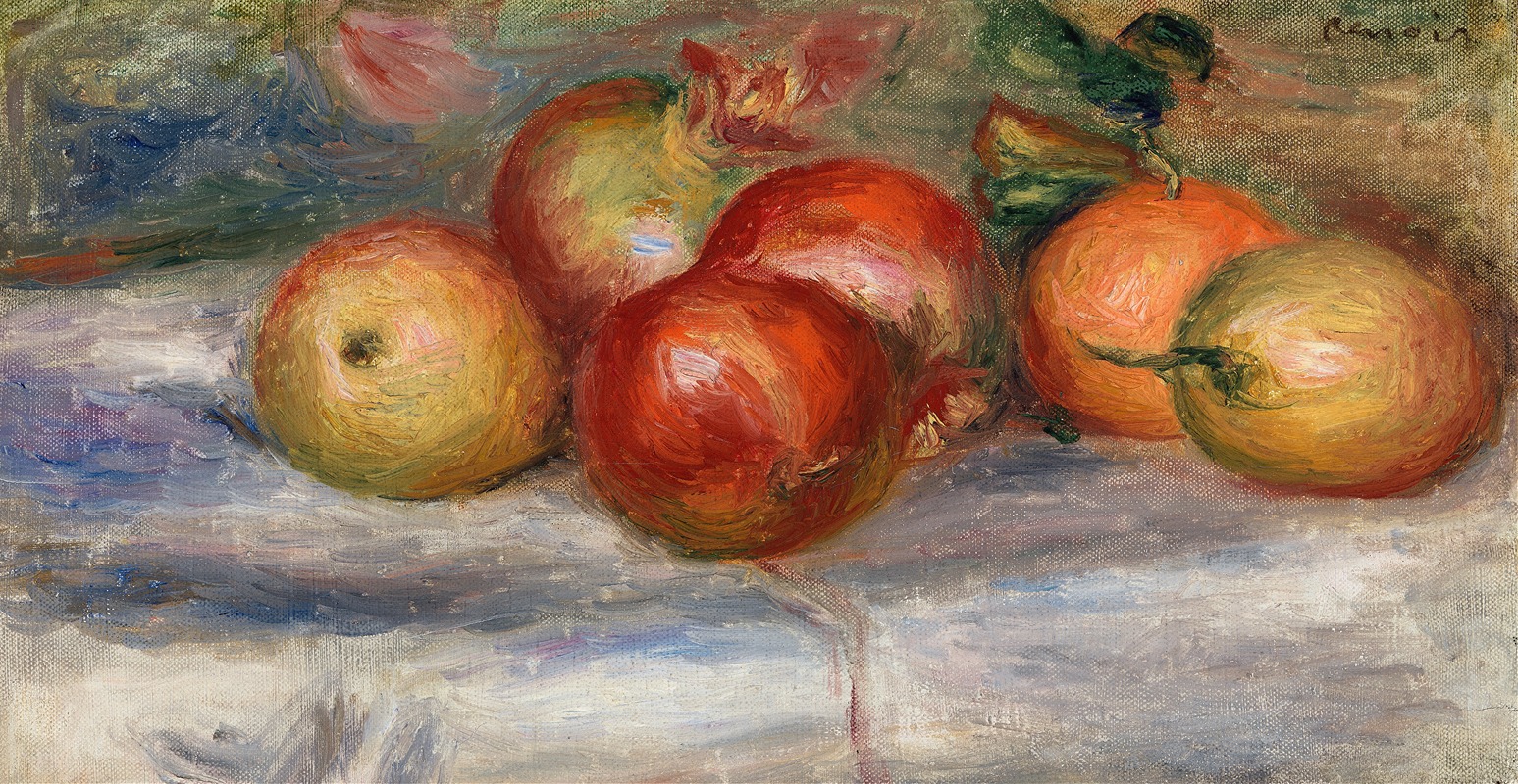 Apples, Orange, and Lemon (Pommes, oranges et citrons) — Pierre-Auguste Renoir