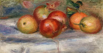Apples, Orange, and Lemon (Pommes, oranges et citrons) by Пьер-Огюст Ренуар, c. 1911 — digital art print download