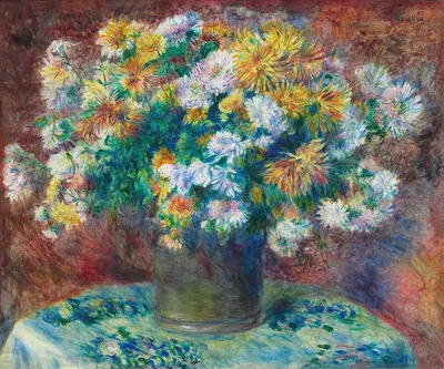 Chrysanthemums by Пьер-Огюст Ренуар, 1881 — digital art print download