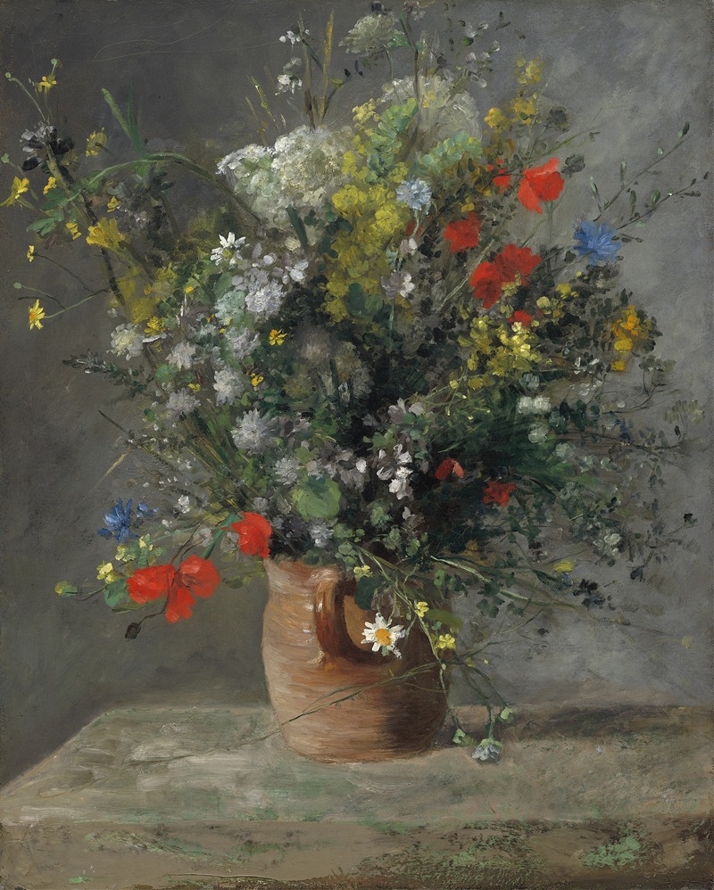 Flowers in a Vase by Пьер-Огюст Ренуар, c. 1866 — digital art print download