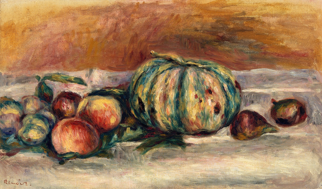 Still Life with Melon (Nature morte au melon) — Pierre-Auguste Renoir