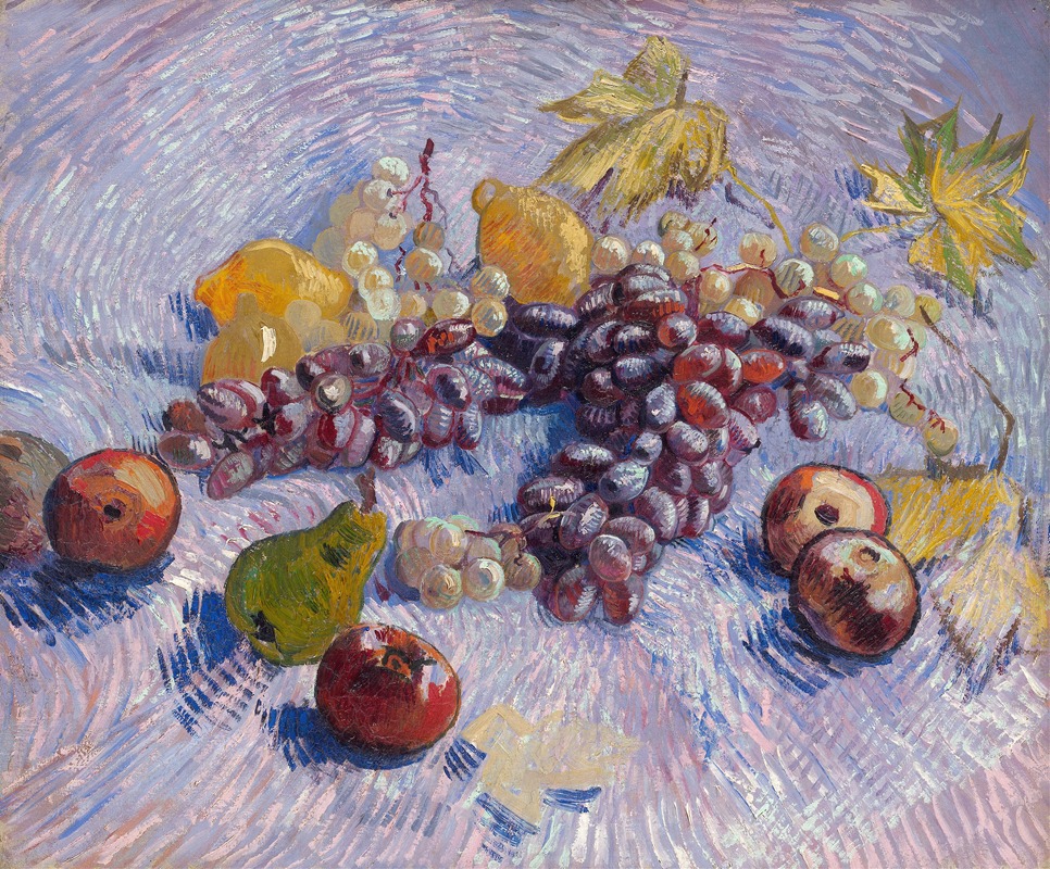 Grapes, Lemons, Pears, and Apples by Винсент ван Гог, 1887 — digital art print download