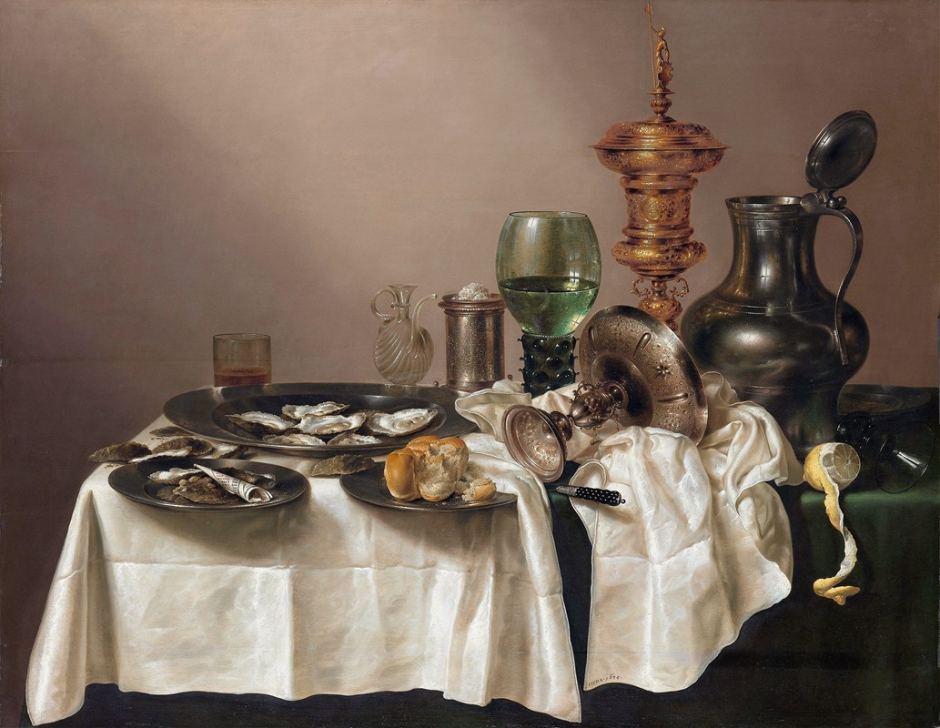 Still Life with a Gilt Cup by Willem Claesz Heda, 1635 — digital art print download