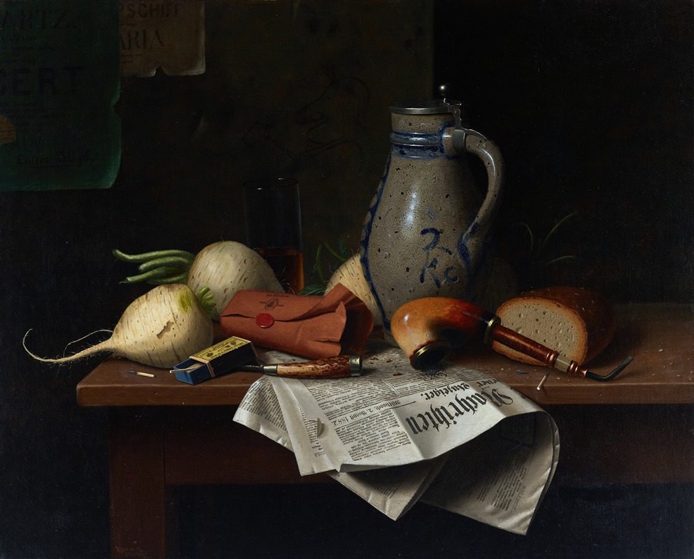 Munich Still Life by William Michael Harnett, 1882 — digital art print download