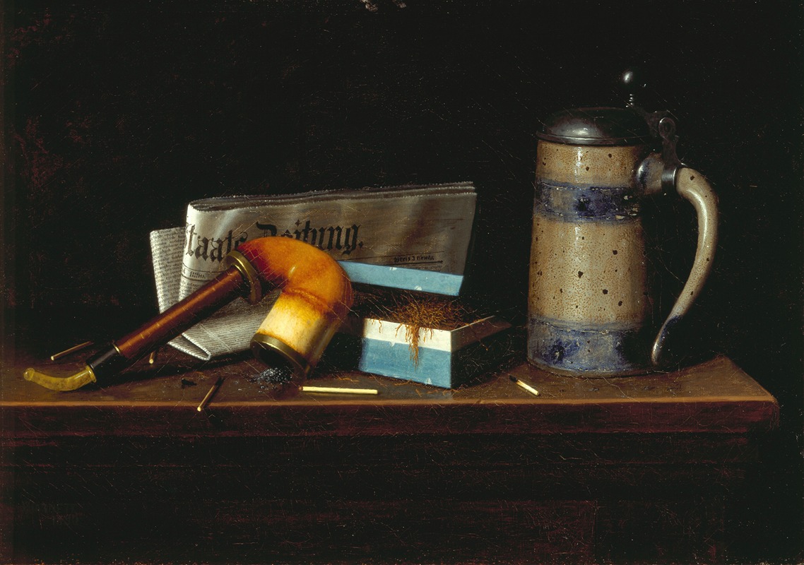 With the Staats Zeitung by William Michael Harnett, 1890 — digital art print download
