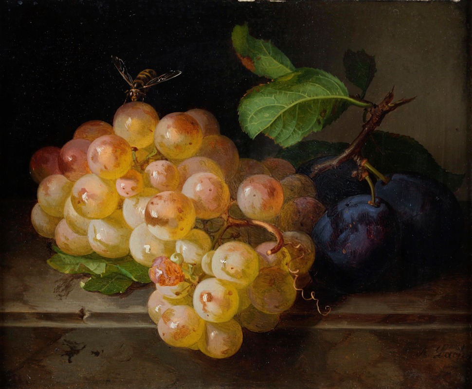 Früchtestillleben Mit Biene by Andreas Lach — digital art print download
