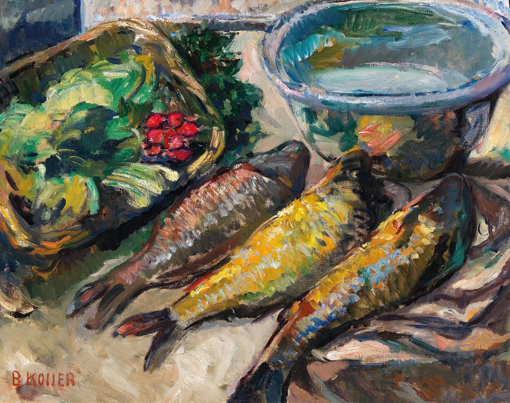 Still Life With Three Fish by Бронсия Коллер-Пинелл — digital art print download