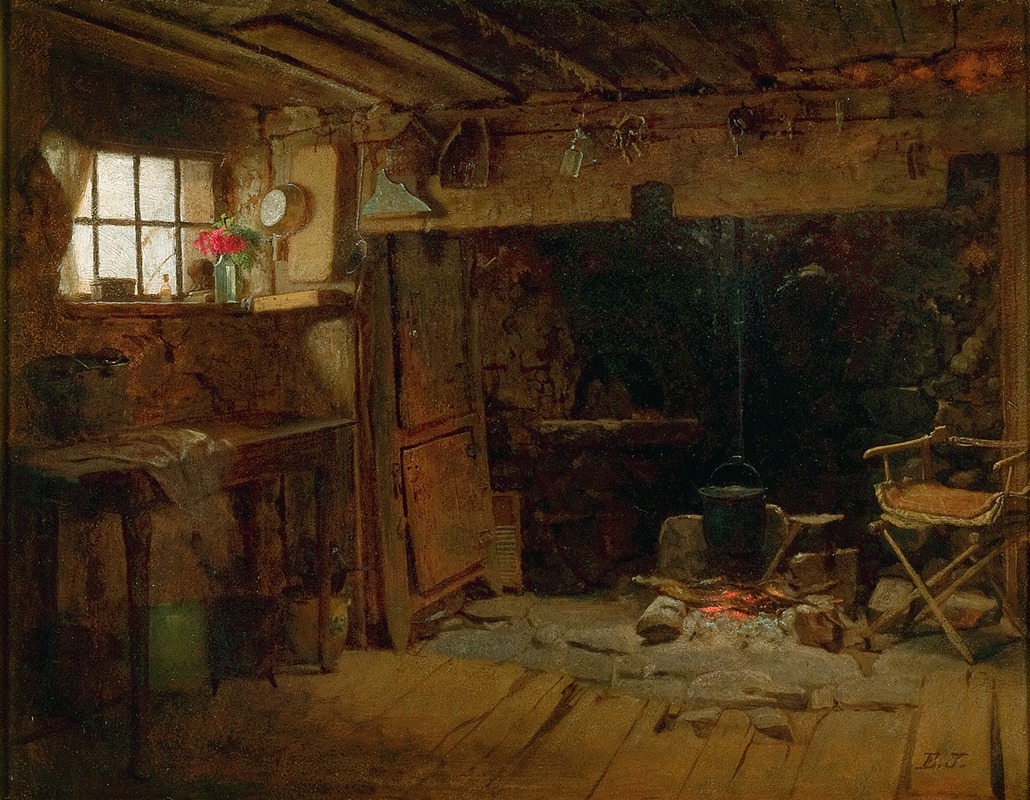 New England Kitchen by Eastman Johnson — digital art print download