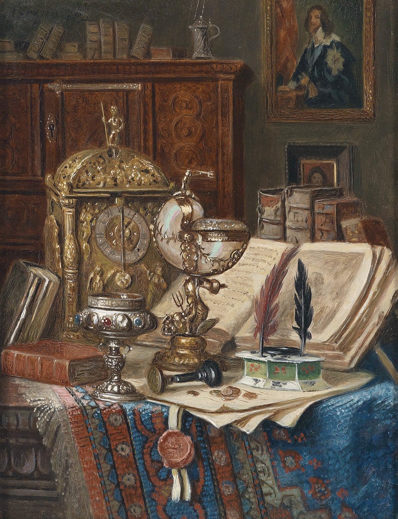 Stillleben Mit Muschelpokal by Ernst Czernotzky — digital art print download