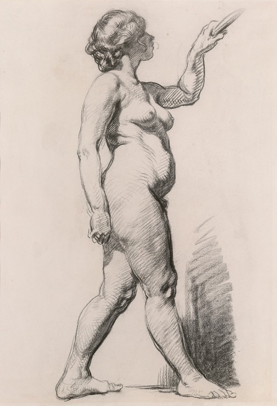 A Standing Female Nude by Сара Генриетта Пёрсер, 1878-1879 — digital art print download