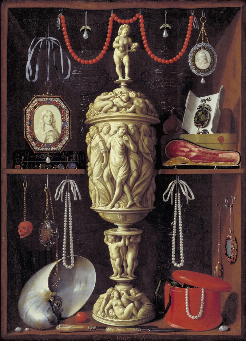 A Cabinet With Objects Of Art by Georg Hainz, 1665 – 1667 — digital art print download