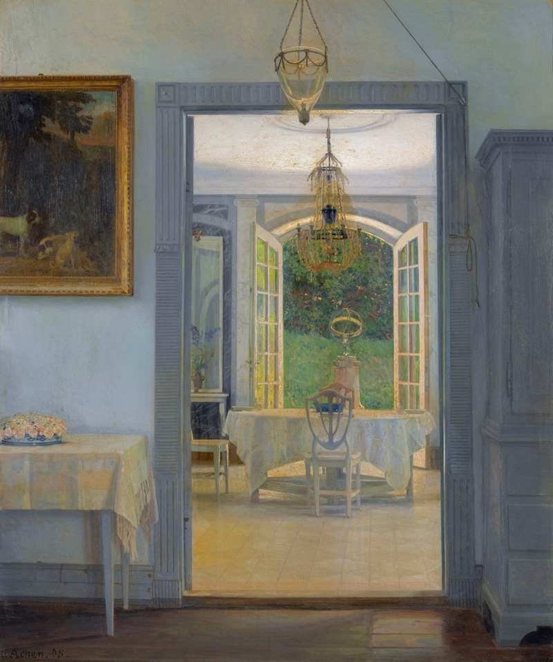 Interior With Afternoon Sun by Georg Nicolai Achen, 1905 — digital art print download
