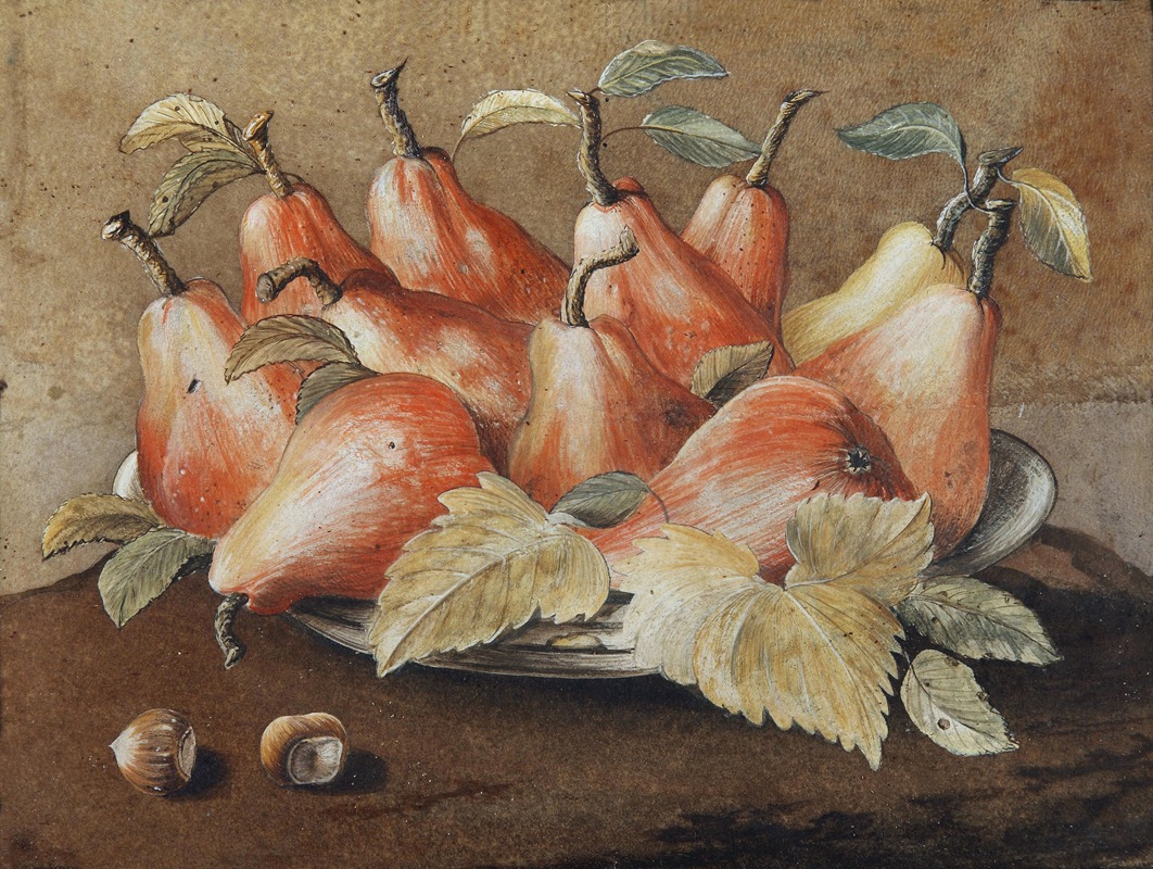 Stilleben Mit Birnen Und Haselnüssen by Giovanna Garzoni — digital art print download