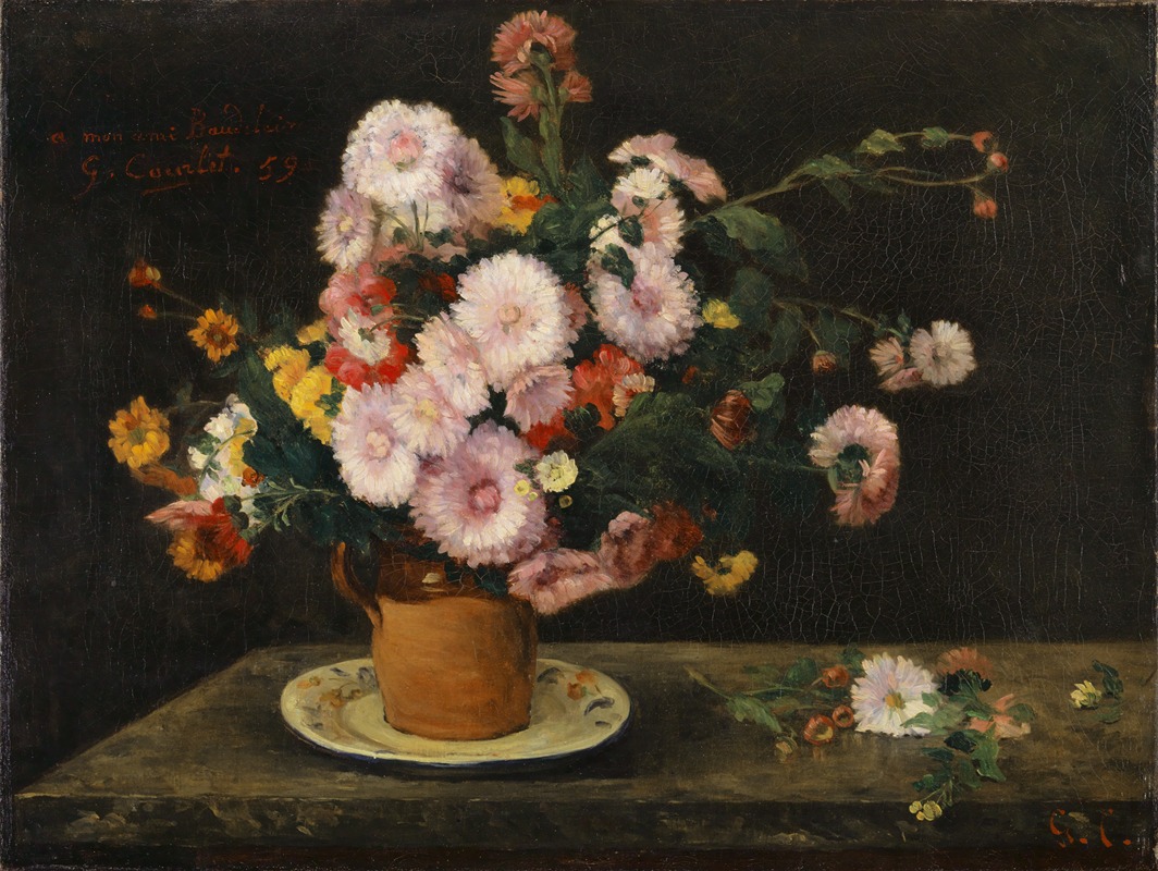 Bouquet Of Asters by Гюстав Курбе, 1859 — digital art print download