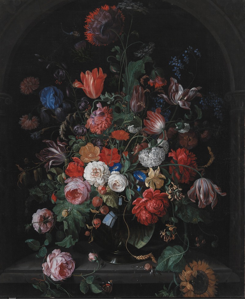 Flower Piece by Hendrik Schoock, 1659 - 1707 — digital art print download