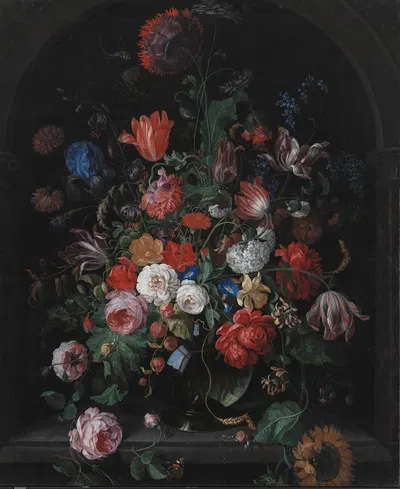 Flower Piece by Hendrik Schoock, 1659 - 1707 — digital art print download