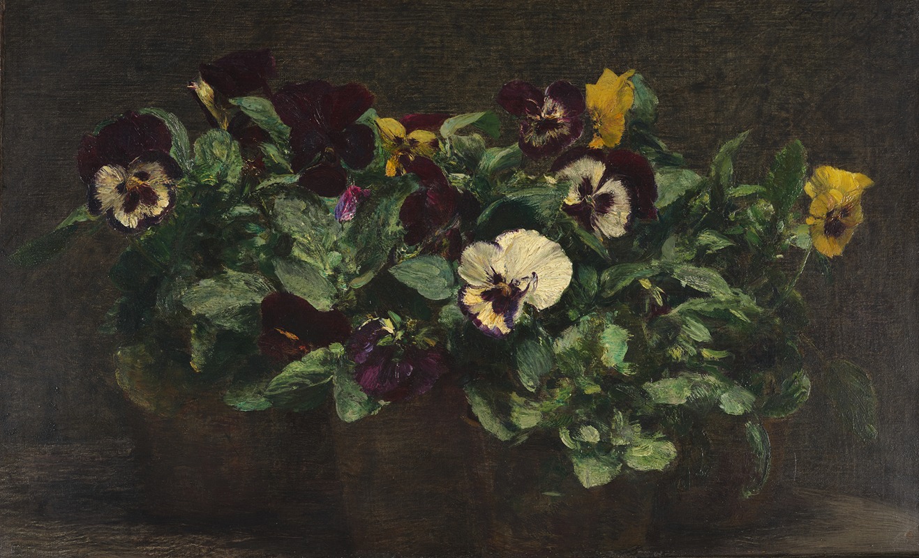 Still Life With Pansies by Анри Фантен-Латур, 1892 — digital art print download