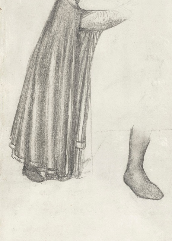 Figure studies for 'Clerk Saunders' by Сэр Эдвард Коли Берн-Джонс, 1861 — digital art print download