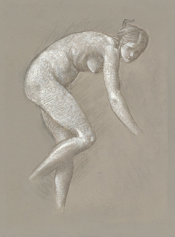 Female nude study by Sir Edward Coley Burne-Jones — digital art print download
