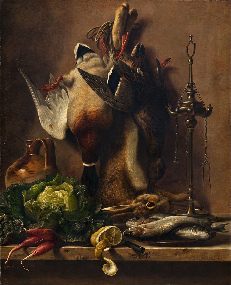 Still Life On A Kitchen Tabletop by Johan Laurentz Jensen, 1835 — digital art print download