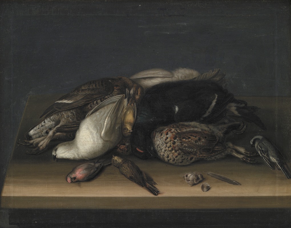 Wildfowl On A Wooden Table by Jacob Biltius, 1648 – 1681 — digital art print download