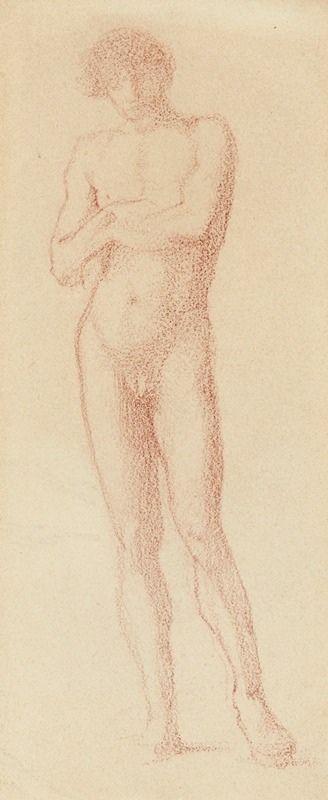 Study of a standing male nude — Sir Edward Coley Burne-Jones