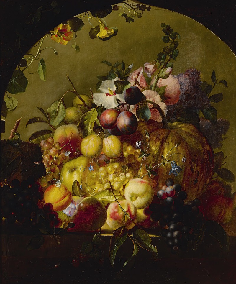 Still Life With Fruit And Flowers — Jean-Baptiste Robie