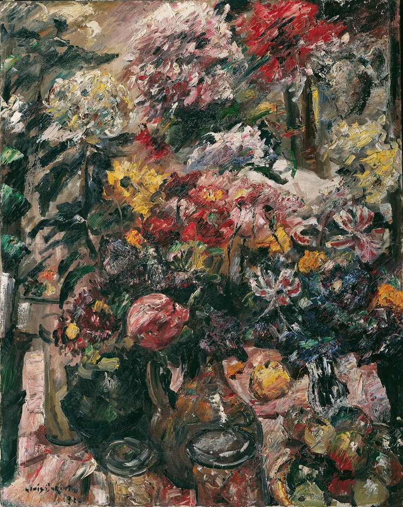 Stillleben Mit Chrysanthemen Und Amaryllis — Ловис Коринт