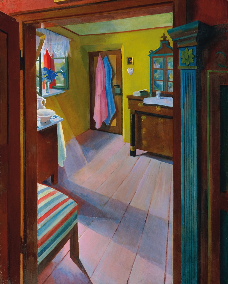 Ländliches Interieur by Ludwig Ferdinand Graf, 1909 — digital art print download