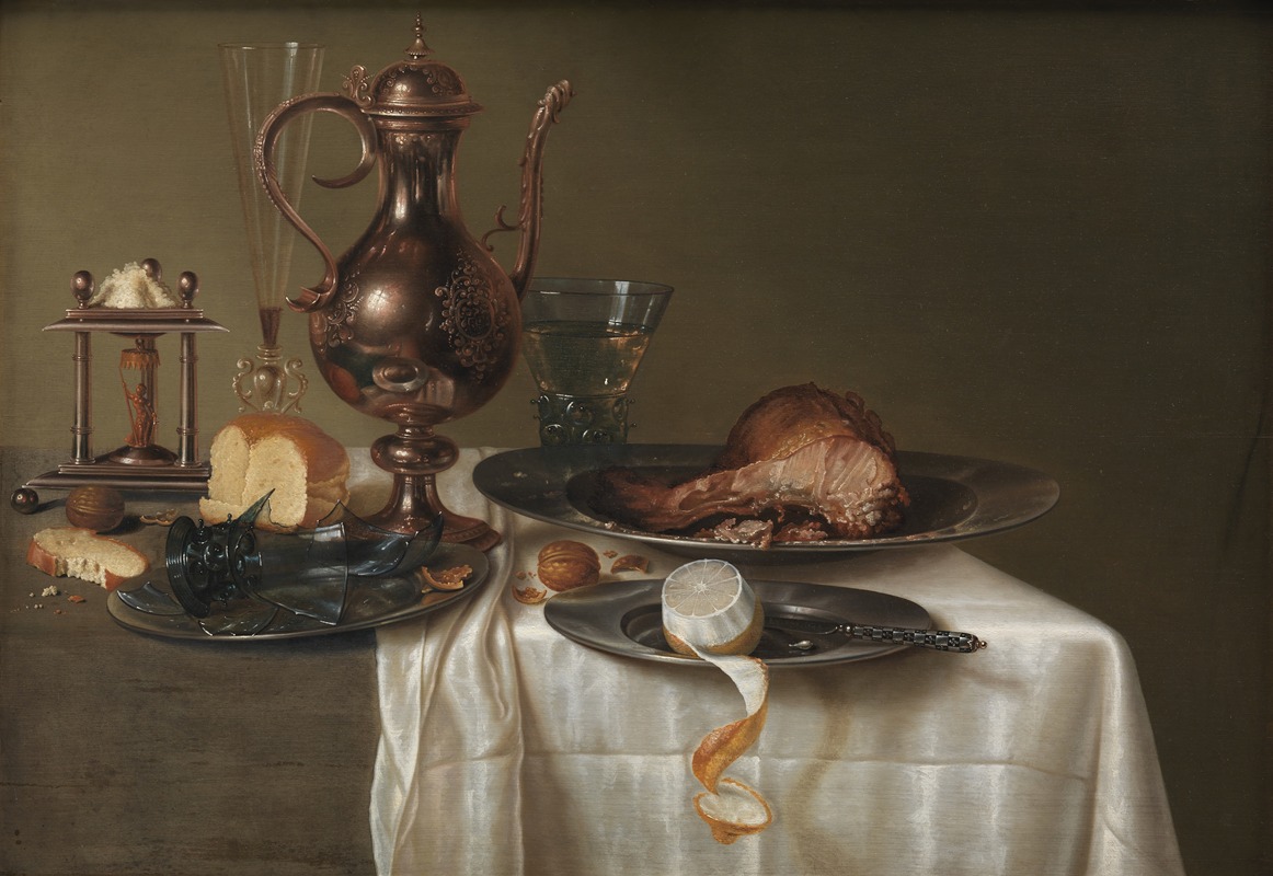 Still Life. Breakfast Piece by Maerten Boelema De Stomme, 1642 — digital art print download