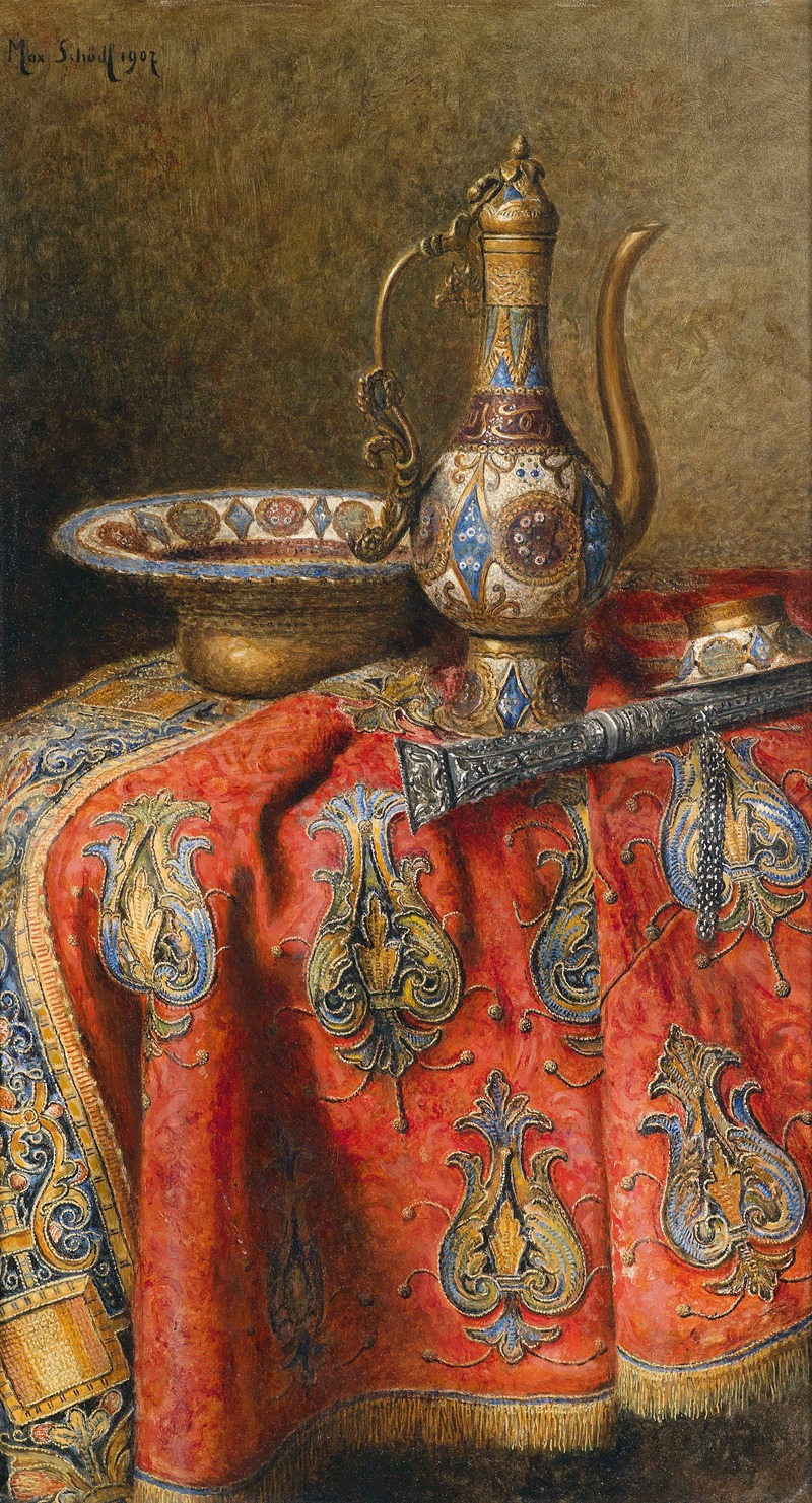Stillleben Mit Orientalischen Antiquitäten — Max Schödl