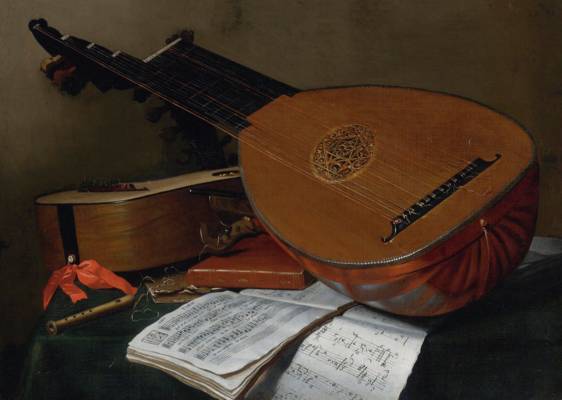 Still Life With A Lute And A Guitar — Nicolas-Henri Jeaurat de Bertry