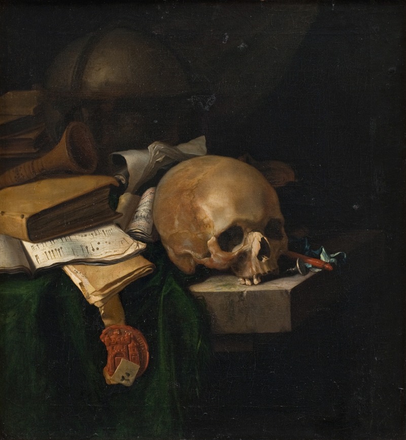 Vanitas Still Life by Pieter Van Der Willigen, 1669 - 1670 — digital art print download