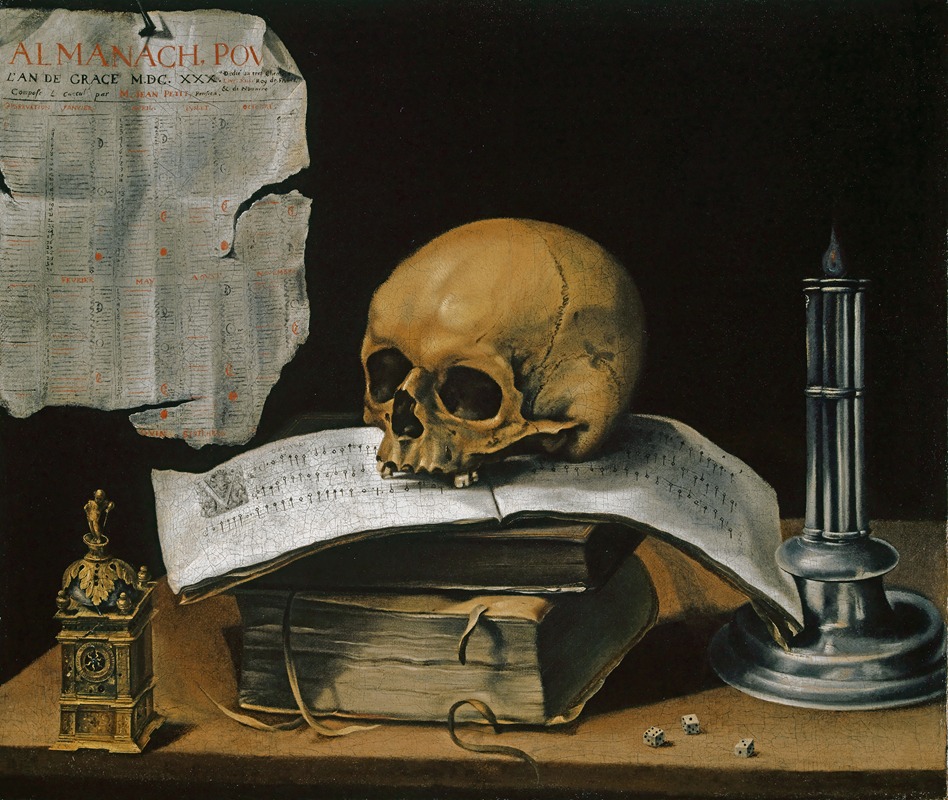 Vanitas Still Life With Skull by Sebastian Stoskopff, 1630 — digital art print download