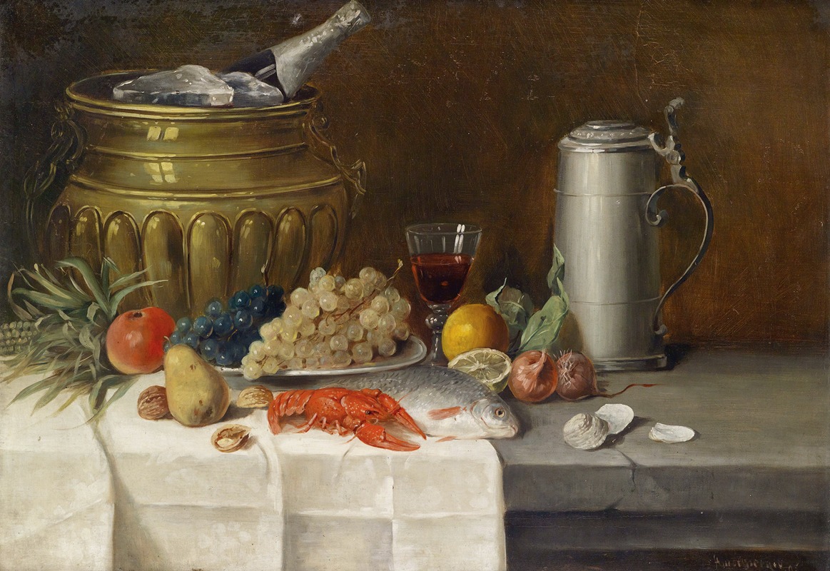 Stilleben Mit Bierhumpen by Аноним — digital art print download