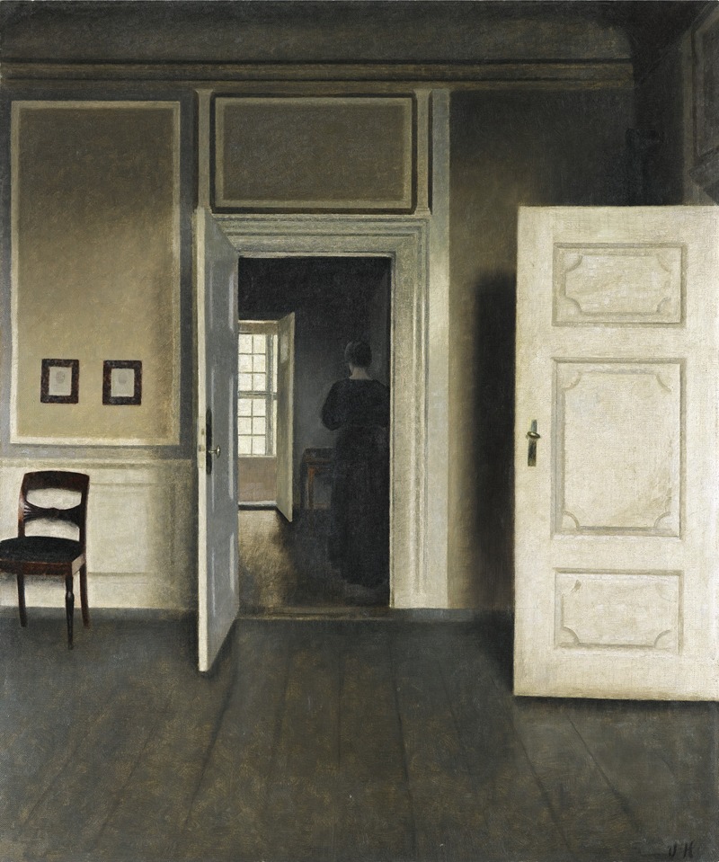 Interior. Strandgade 30 by Вильгельм Хаммерсхой, 1901 — digital art print download