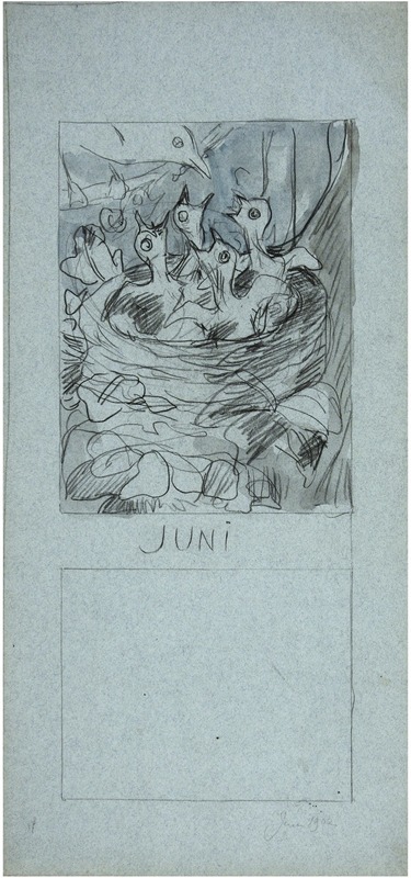 Merelnest, juni by Тео ван Хойтема, 1901 — digital art print download