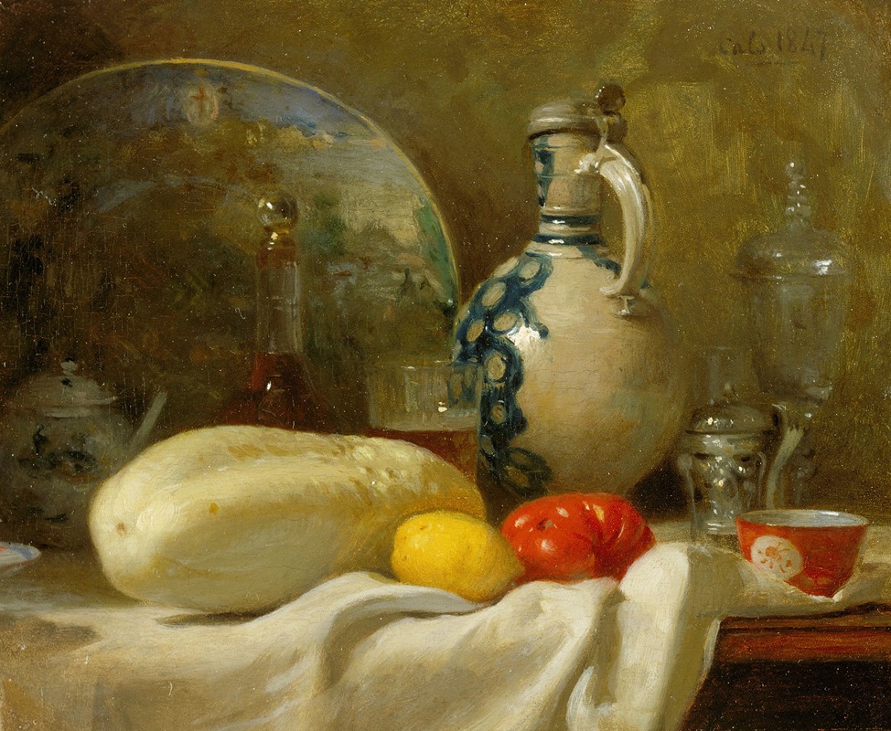 Still Life with a Cucumber and a Pitcher — Адольф-Феликс Каль