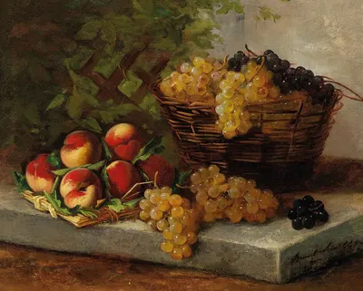 Fruit Still Life by Артур-Алфред Брунель де Нёвиль — digital art print download