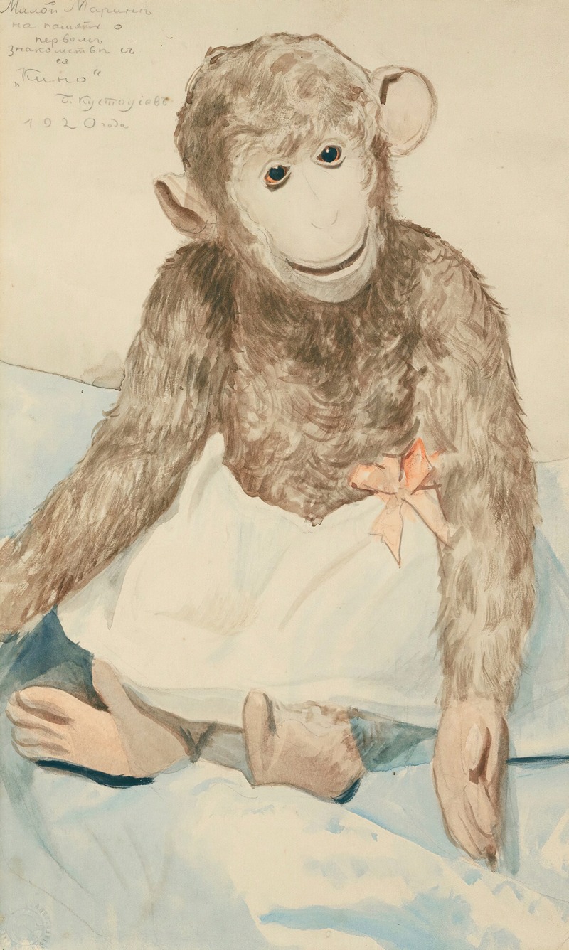 The Toy Monkey by Boris Kustodiev, 1920 — digital art print download