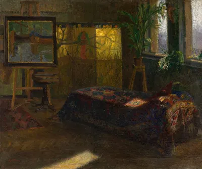 Mein Maleratelier in Abbazia by Леонтин фон Литтров — digital art print download