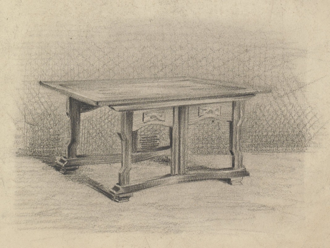 Ontwerp voor een tafel by Карел Адольф Лион Каше, 1874 — digital art print download