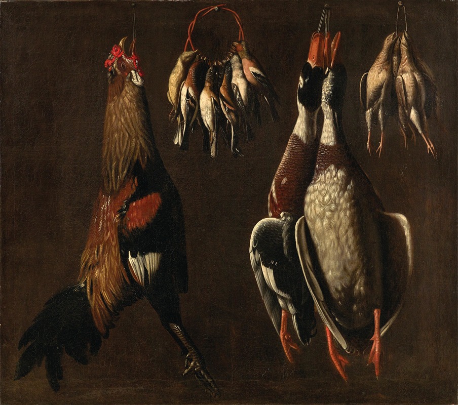 Still life of birds — Circle of Evaristo Baschenis
