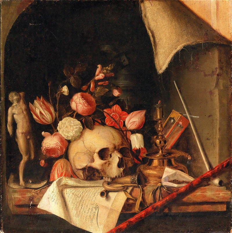 A trompe-l’oeil vanitas still life — Cornelius Norbertus Gijsbrechts