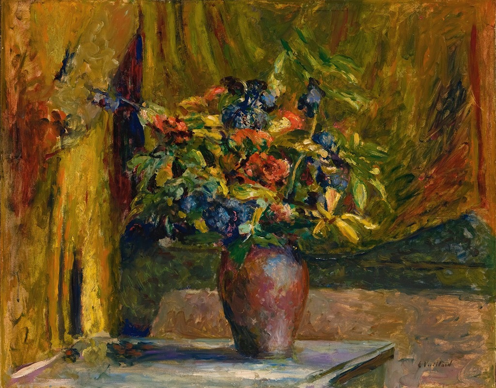 Pieds-D'alouette Et Géraniums by Édouard Vuillard — digital art print download